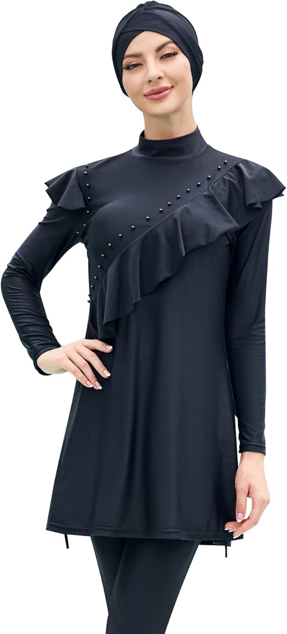Women Muslim Swimwear Islamic Modest Swimsuit 3 Pieces Full Cover Hijab
